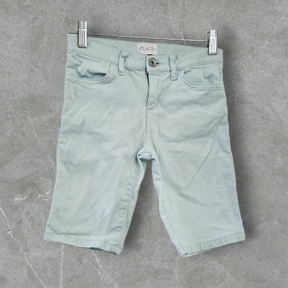The Childrens Place Girls Skimmer Shorts Classic Bermuda Light Blue Size 10